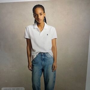 Ralph Lauren Womens Class Fit Mesh Polo shirt Size L -NWOT
